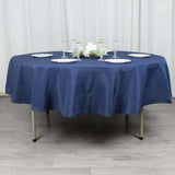 90" Navy Blue Premium Polyester Round Tablecloth - 220GSM