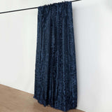 8ftx8ft Navy Blue 3D Leaf Petal Taffeta Fabric Event Curtain Drapery