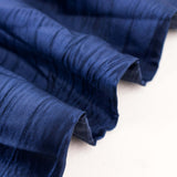 54inch x 10 Yards Navy Blue Accordion Crinkle Taffeta Fabric Bolt