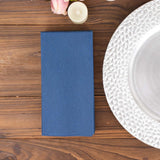 20 Pack | Navy Blue Soft Linen-Feel Airlaid Paper Dinner Napkins