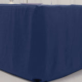 6ft Fire Retardant Navy Blue Fitted Tablecloth, Premium Polyester Rectangular Table Cover 72inch