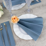 20 Pack | Dusty Blue Soft Linen-Feel Airlaid Paper Dinner Napkins