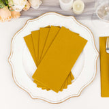 20 Pack | Gold Soft Linen-Feel Airlaid Paper Dinner Napkins