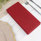 20 Pack | Burgundy Soft Linen-Feel Airlaid Paper Dinner Napkins