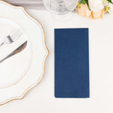 20 Pack | Navy Blue Soft Linen-Feel Airlaid Paper Dinner Napkins