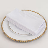 5 Pack White Lamour Satin Napkins - 20x20inch