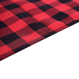 Buffalo Plaid Table Runner | Black / Red | Gingham Polyester Checkered Table Runner