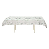 60x102inch White Green Non-Woven Rectangular Table Cover With Olive Leaves Print, Spring#whtbkgd