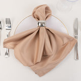 5 Pack Nude Lamour Satin Napkins - 20x20inch