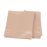 5 Pack Lamour Satin 20"x20" Napkins Nude - Soft Matte Finish Dinner Napkins