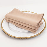 5 Pack Nude Lamour Satin Napkins - 20x20inch