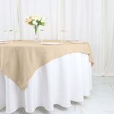 54"x54" Nude Polyester Square Table Overlay