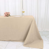 90x132inch Nude Polyester Rectangular Tablecloth