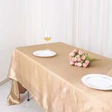 60"x126" Nude Satin Rectangular Tablecloth