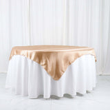 60inch x 60inch Nude Seamless Square Satin Table Overlay