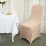 Nude Spandex Stretch Fitted Banquet Slip On Chair Cover - 160 GSM