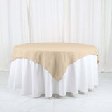 54"x54" Nude Polyester Square Table Overlay