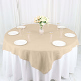 54"x54" Nude Polyester Square Table Overlay