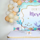 5ftx7ft "Our Little Mermaid" Print Vinyl Photography Booth Backdrop