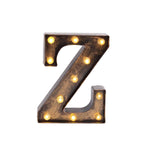 Antique Black Industrial Style LED Marquee Alphabet Letter Sign, 9inch Light Up Letter#whtbkgd