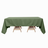 60"x126" Olive Green Polyester Rectangular Tablecloth