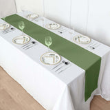 12"x108" Olive Green Polyester Table Runner