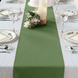 12"x108" Olive Green Polyester Table Runner