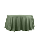 132Inch Olive Green Seamless Polyester Round Tablecloth