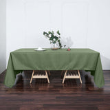 60"x126" Olive Green Polyester Rectangular Tablecloth