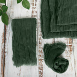 5 Pack | Olive Green Gauze Cheesecloth Boho Dinner Napkins | 24x19Inch