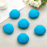 12 Pack | 3.5Inch Blue Seashell Party Favor Gift Boxes, Treat Candy Goodie Box For Beach Wedding & Baby Showers