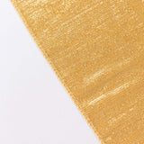 60x126inch Gold Shimmer Sequin Dots Polyester Tablecloth, Wrinkle Free Sparkle Glitter