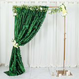 8ftx8ft Green 3D Leaf Petal Taffeta Fabric Event Curtain Drapery