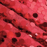 72x72 inch Red Premium Big Payette Sequin Overlay#whtbkgd