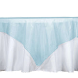 60'' | Turquoise Square Sheer Organza Table Overlays