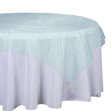 Organza 72"x72" Table Overlay Square Tablecloth Light Blue - Sheer Table Cover