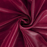 14ft Burgundy Pleated Satin Double Drape Table Skirt#whtbkgd