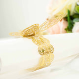 12 Pack | Metallic Gold Foil Laser Cut Butterfly Paper Napkin Rings, Chair Sash Bows