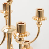 9-Arm Gold Metal Candelabra Candle Holder, Floor Standing Taper Candlestick Stand