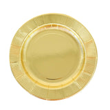 25 Pack | Gold Sunray 8inch Dessert Appetizer Paper Plates, Disposable Party Plates