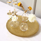 12inch Gold Wavy Hairpin Leg Metal Wedding Cake Cupcake Stand, Pedestal Serving Tray