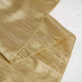 90x132Inch Gold Accordion Crinkle Taffeta Rectangular Tablecloth