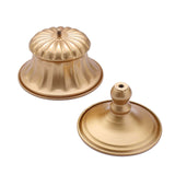 2 Pack | 6inch Gold Metal Roman Style Flower Table Pedestal Vase, Antique Mini Compote Vase