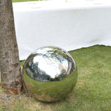 22inch Silver Stainless Steel Shiny Mirror Gazing Ball, Hollow Garden Globe Sphere