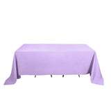 90inch x 132inch Lavender Lilac Polyester Rectangular Tablecloth