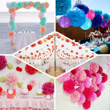 6 Pack 10" White Paper Tissue Fluffy Pom Pom Flower Balls