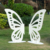 4ft White Wooden Butterfly Wings Photo Background Party Prop, Large Self-Standing Butterfly Backdrop