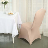 Nude Spandex Stretch Fitted Banquet Slip On Chair Cover - 160 GSM