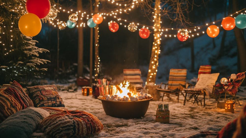 outdoor winter party- birthday firepit