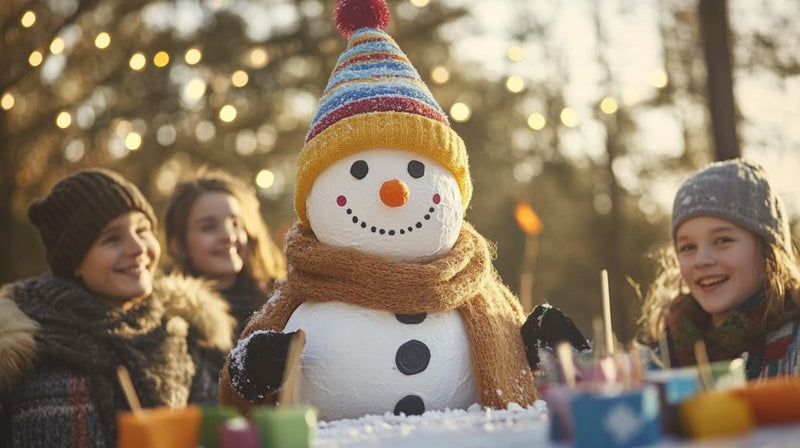 outdoor winter party- birthday snowman